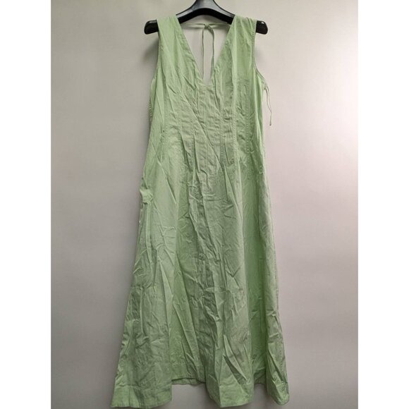 Bottega Veneta Sleeveless Cotton-Blend Midi-Dress Fresh Mint US10 785703 - Picture 2 of 7